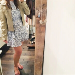Body Central medium tan short biker jacket
